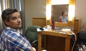 Kuldip Korotana in a dressing room during a production